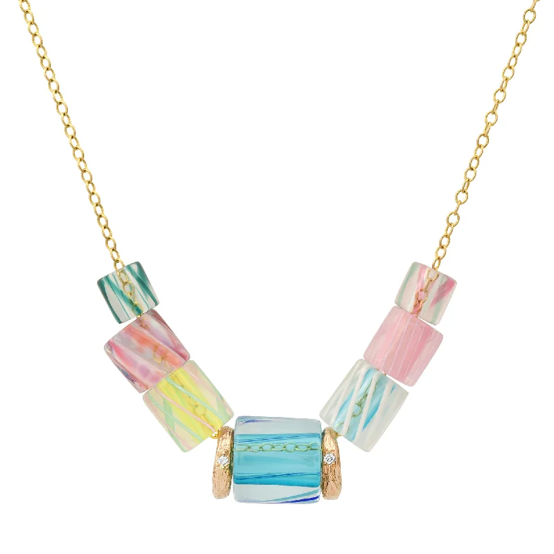 Personalized Gift Necklaces for Her-Rainbow Candy Necklace