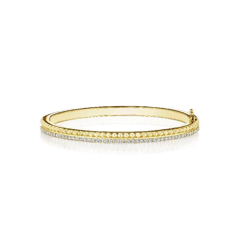 BirthstoneBracelets-Rockstud Edge Diamond Bangle