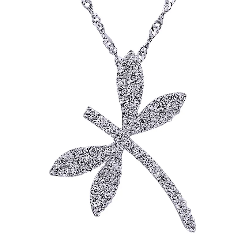 Fine Silver Necklaces for Women-Dragon Fly Necklace