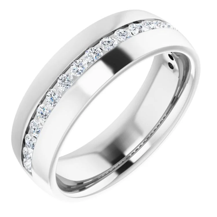 JungleRings-14K White 3/8 CTW Natural Black Diamond Band