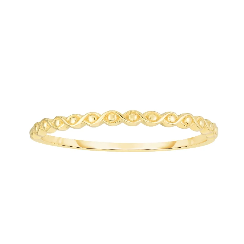 PeaceRings-14K Infinity Bead Ring