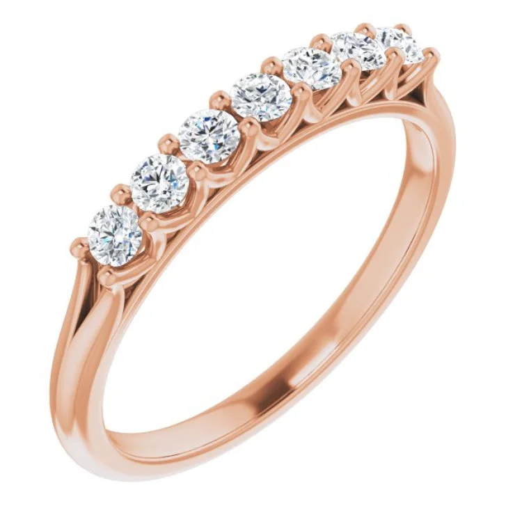 ArtisanRings-14K Rose 1/3 CTW Natural Diamond Anniversary Band