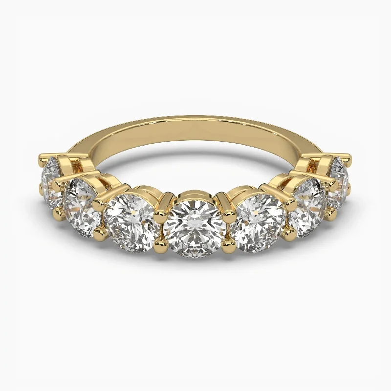 SuccessRings-Round Half Eternity Wedding Band