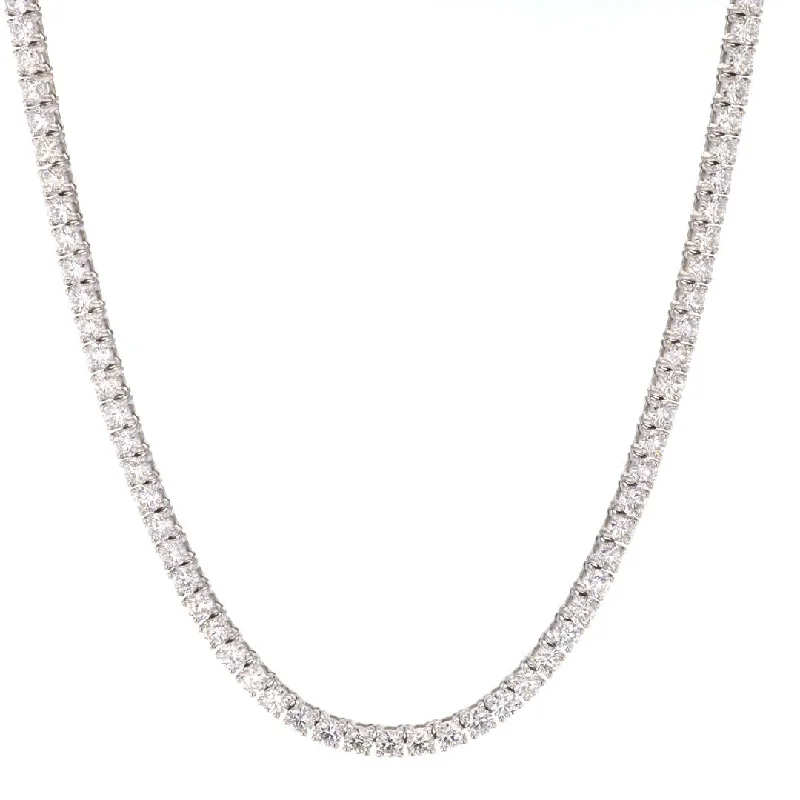 Charm Pendant Necklaces-12.46 ctw Diamond Eternity Necklace