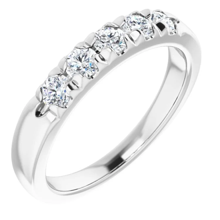 LoveRings-14K White 1/2 CTW Natural Diamond Anniversary Band