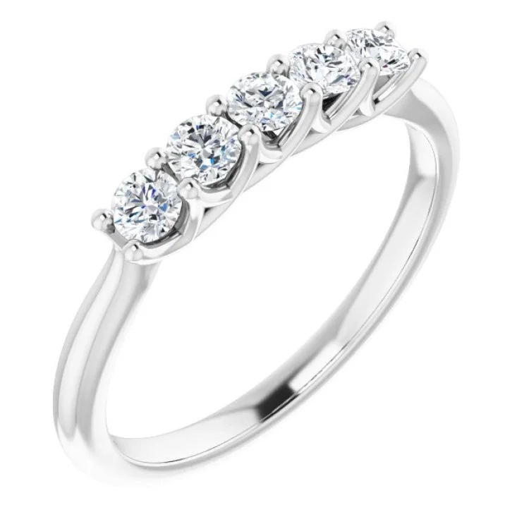 SandRings-Platinum 3/8 CTW Natural Diamond Anniversary Band