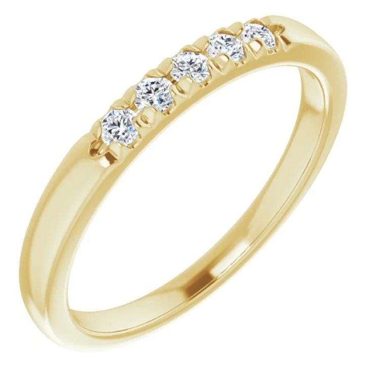 HaloRings-14K Yellow 1/6 CTW Natural Diamond Anniversary Band