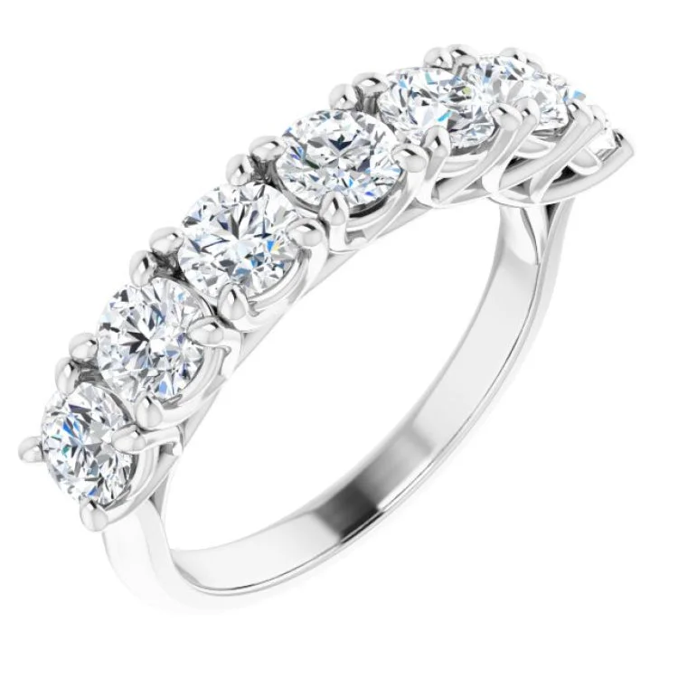 TrustRings-Platinum 1 5/8 CTW Natural Diamond Seven-Stone Anniversary Band