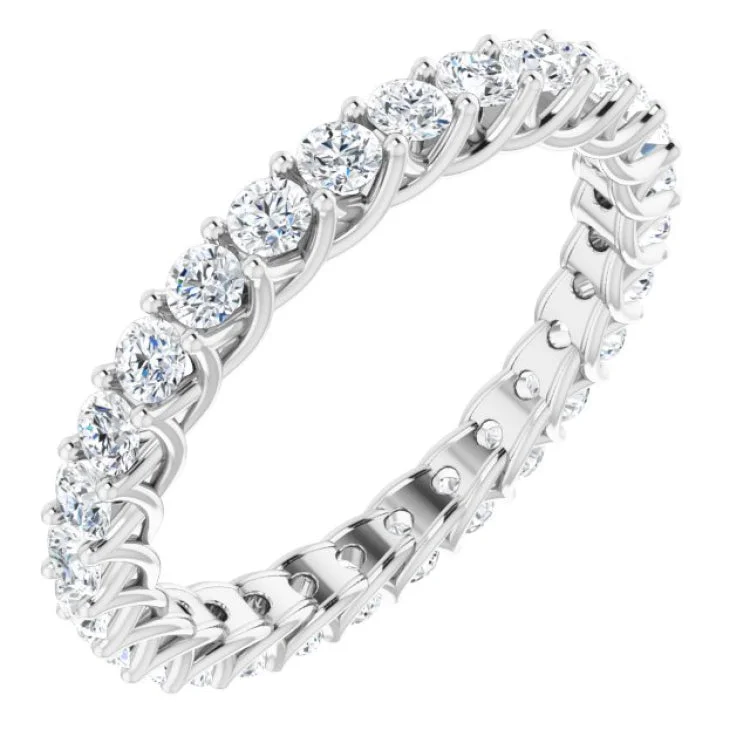 FingerprintRings-14K White 1 3/8 CTW Diamond Eternity Band