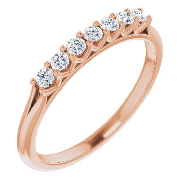 CatRings-14K Rose 1/5 CTW Natural Diamond Anniversary Band