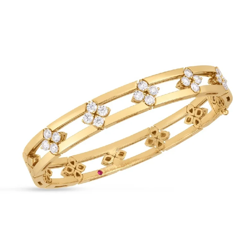 GiftBracelets-18k Yellow Gold Love in Verona Bangle