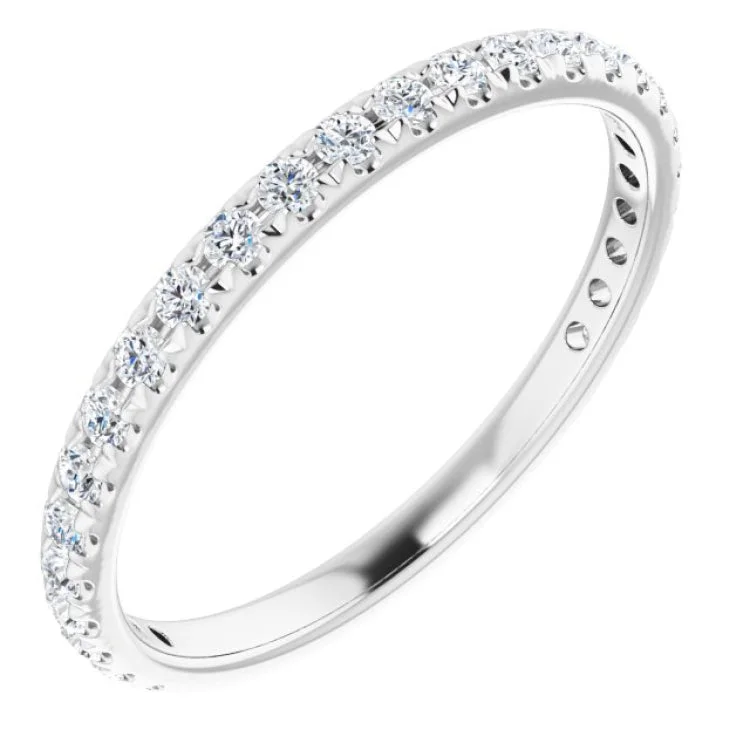 MandalaRings-Platinum 1/3 CTW Natural Diamond French-Set Anniversary Band