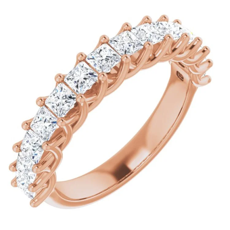 ForestRings-14K Rose 1 1/3 CTW Natural Diamond Anniversary Band