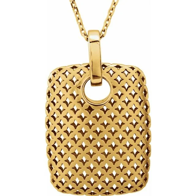 Simple Gold Necklaces for Women-Gold Mesh Necklace