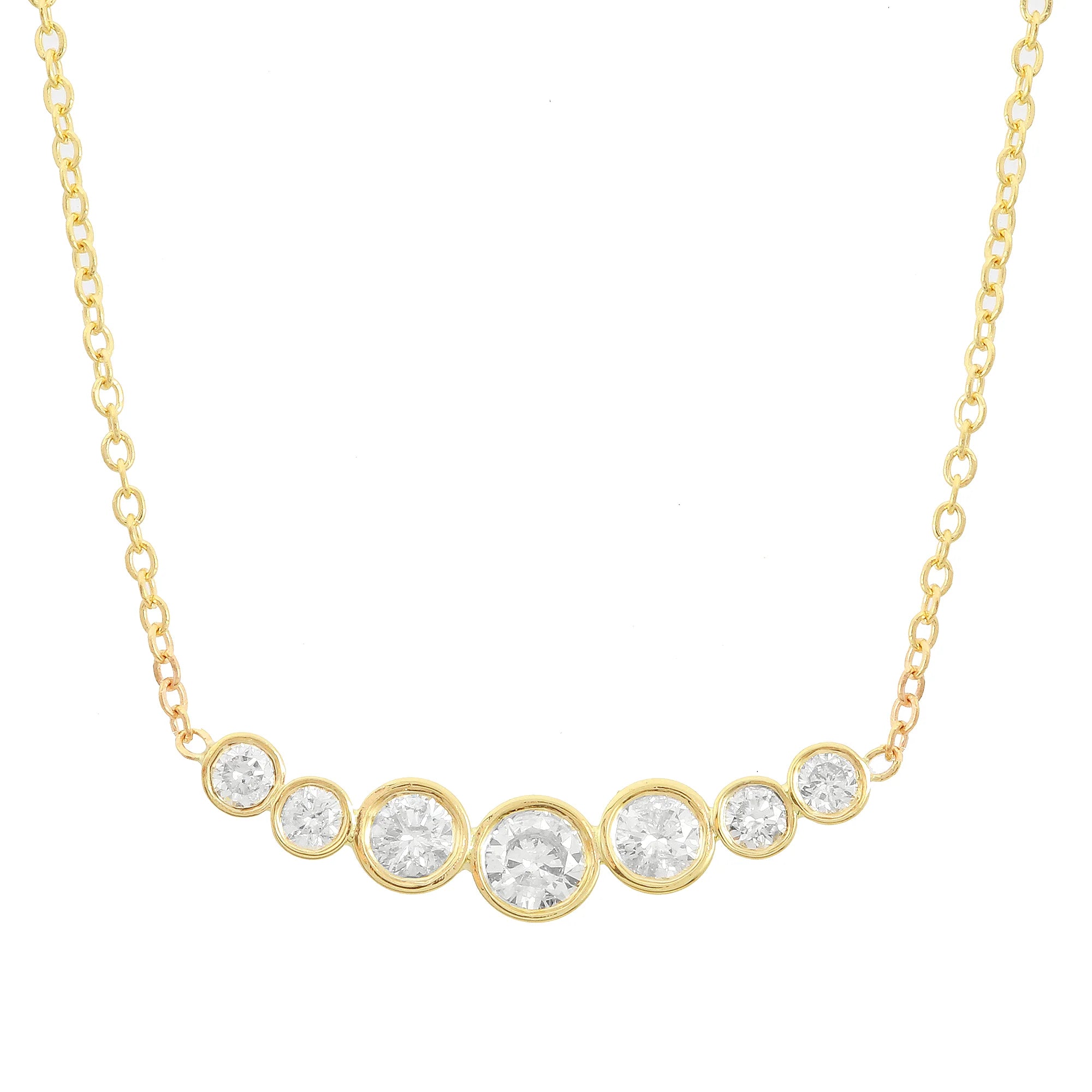 Romantic Jewelry Necklaces-Seven Diamond Necklace