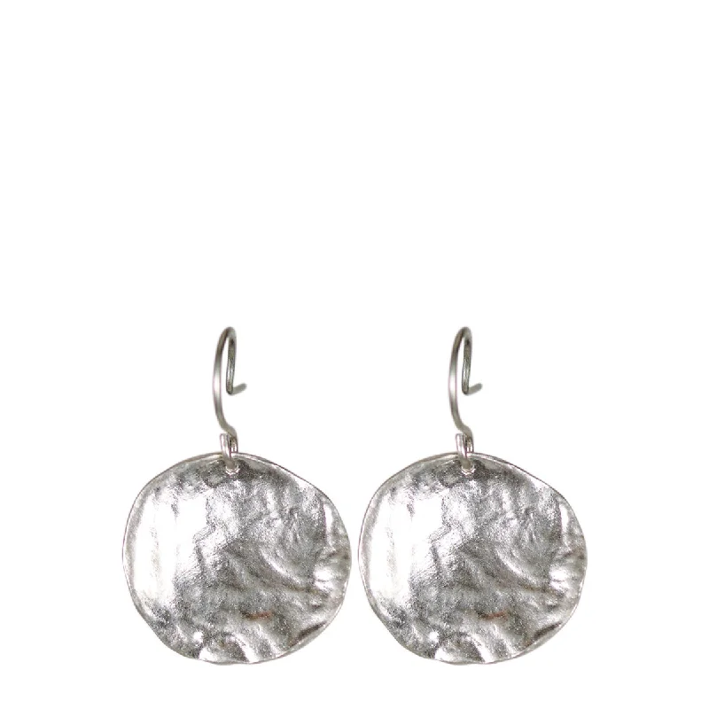 Trendy Drop Earrings-Butterfly Earrings-Sterling Silver Flat Shell Earrings