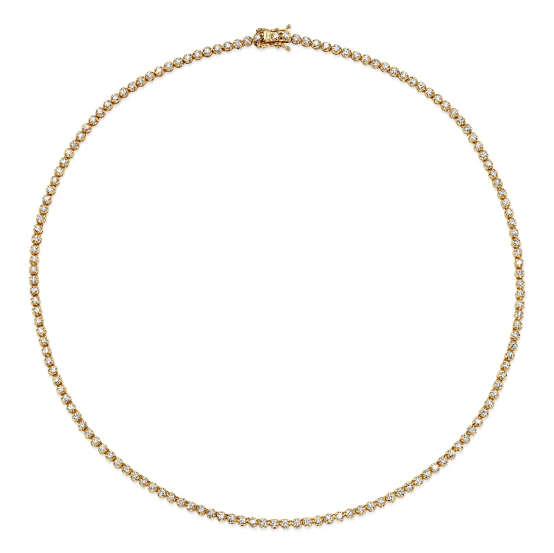 Necklaces for Birthdays-Classic Diamond Tennis Necklace