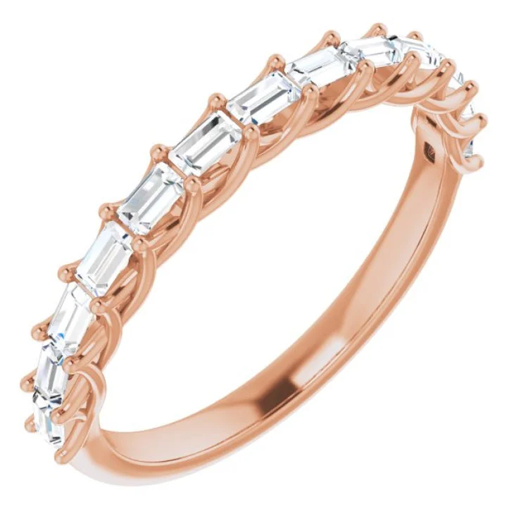 TitaniumRings-14K Rose 3/8 CTW Natural Diamond Anniversary Band