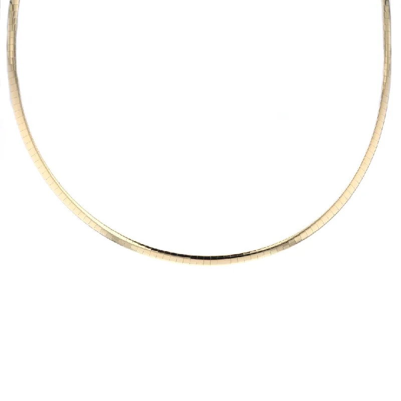 Small Dainty Necklaces-Two-Tone Omega Necklace