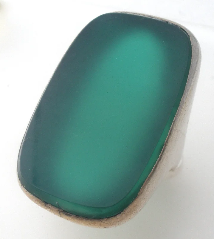 MultiStoneRings-Green Onyx Sterling Silver Ring Size 5