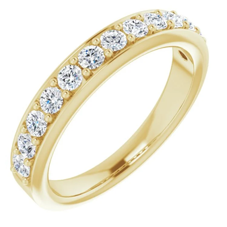 PalladiumRings-14K Yellow 5/8 CTW Natural Diamond Anniversary Band