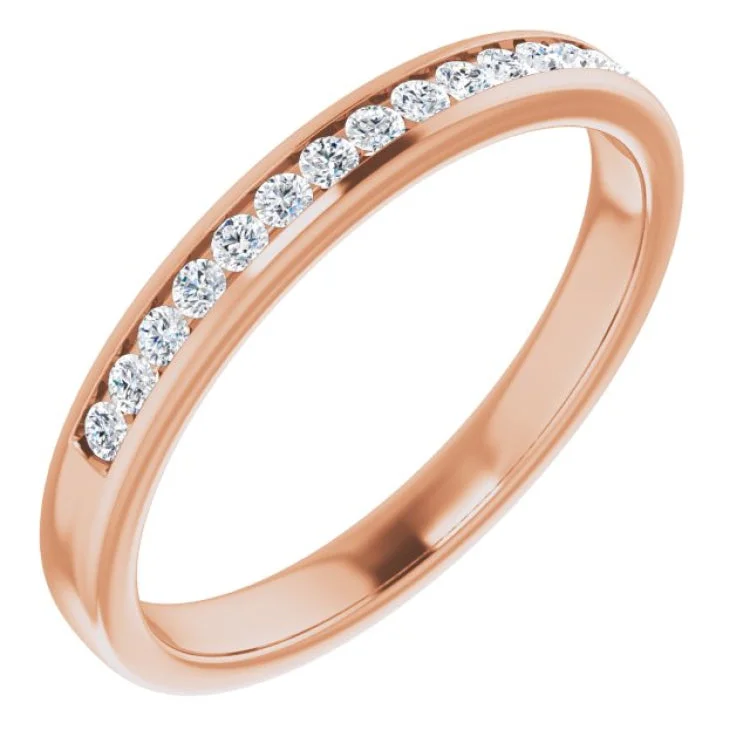 GrandfatherRings-14K Rose 1/3 CTW Natural Diamond Band