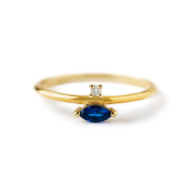 CobaltRings-Sapphire Marquise Ring