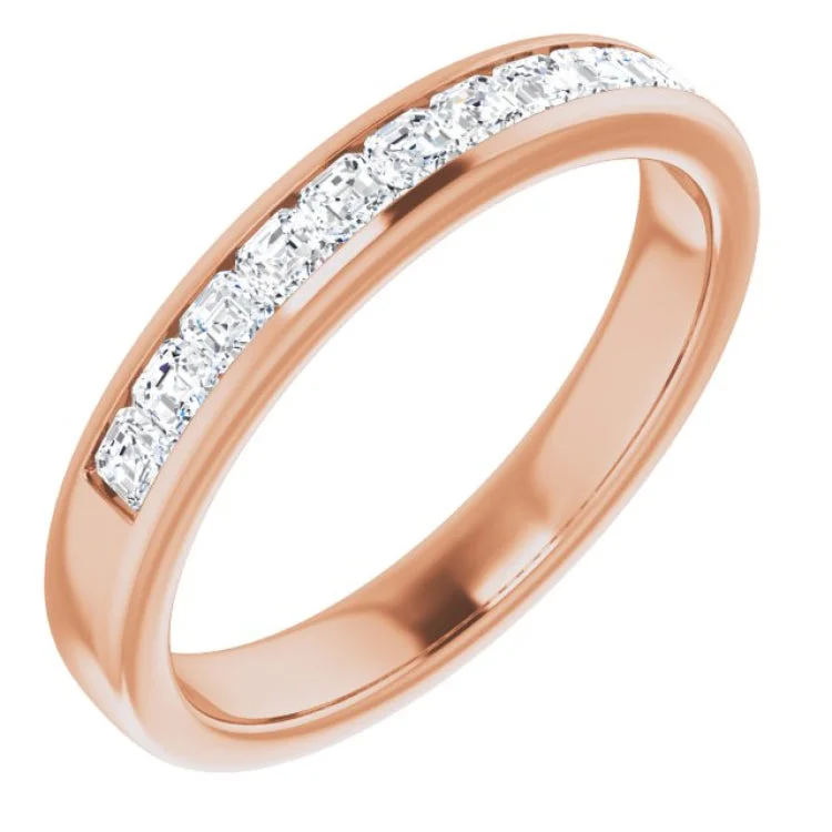 ValentineRings-14K Rose 3/4 CTW Natural Diamond Band