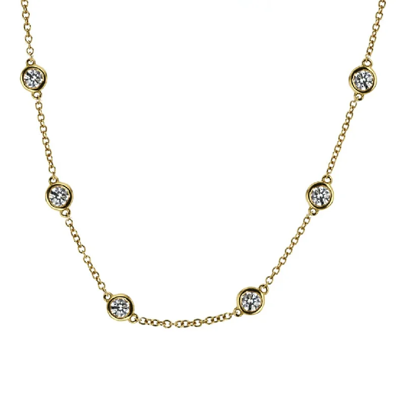 Elegant Choker Necklaces for Women-26" 5.09 ctw Diamonds By The Yard Necklace