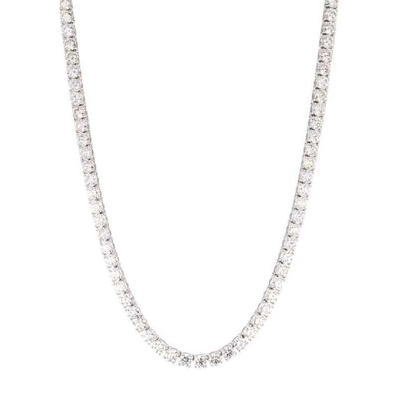 Layered Gold Necklaces-24.67 ctw Diamond Eternity Necklace