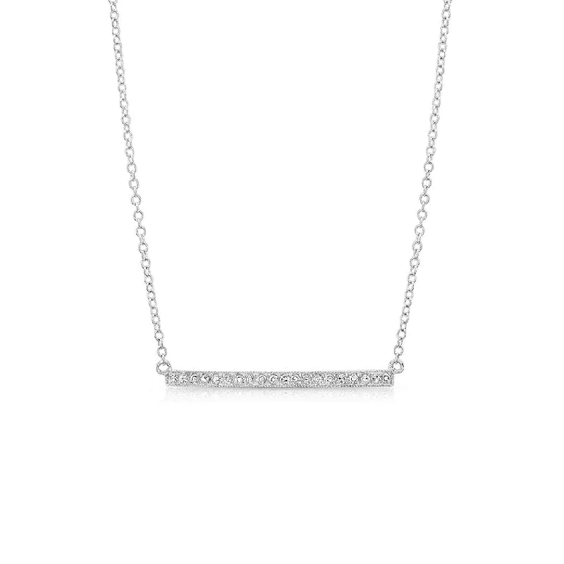 Holiday Necklaces for Gifts-0.11 ctw Diamond Bar Necklace