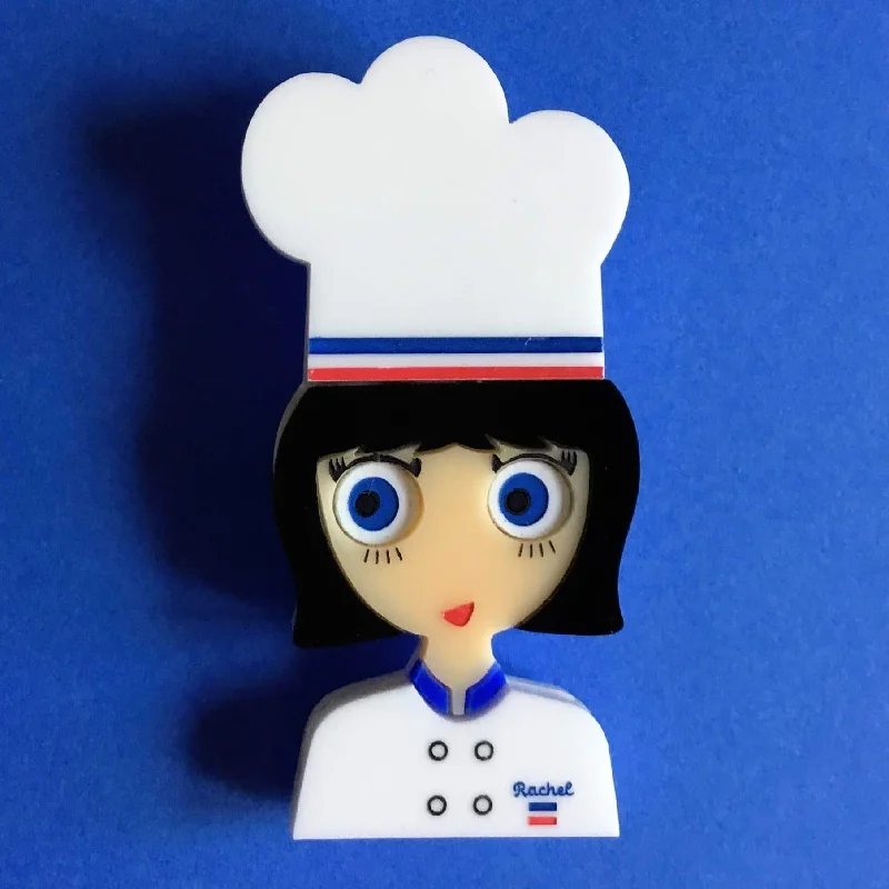 Brooch for formal wear-CHEF RACHEL Customizable Acrylic brooch