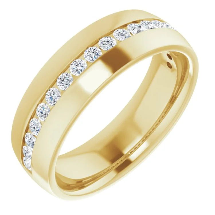 PetRings-14K Yellow 3/8 CTW Champagne Natural Diamond Band