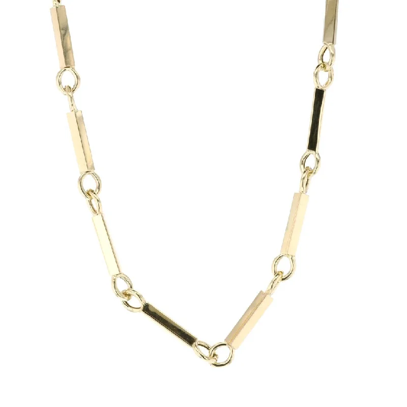 Luxury Necklaces with Gems-Extra Small Rectangular Link Necklace