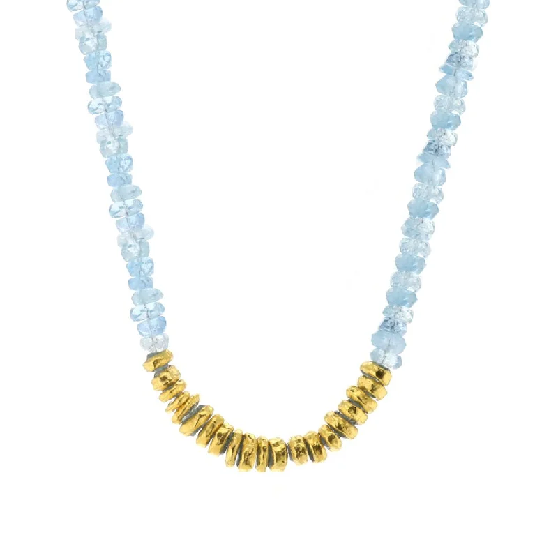 Turquoise Necklaces for Fashion-18" 24K Aquamarine Necklace | M10272506