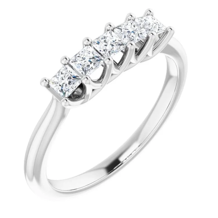 WeddingRings-Platinum 1/2 CTW Natural Diamond Anniversary Band