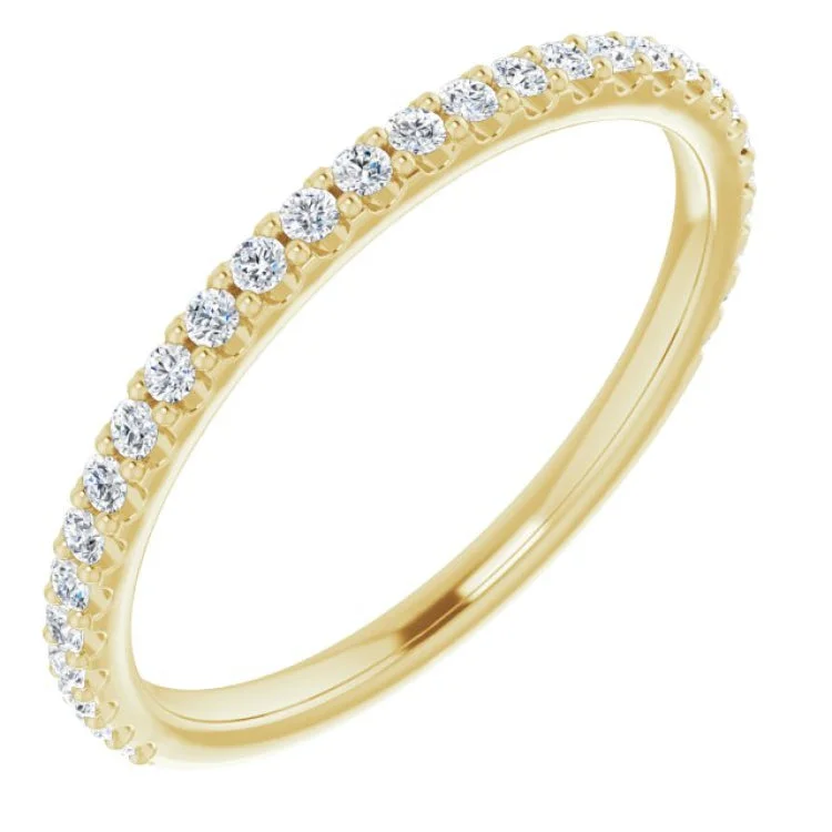 WildlifeRings-14K Yellow 1/4 CTW Natural Diamond Anniversary Band