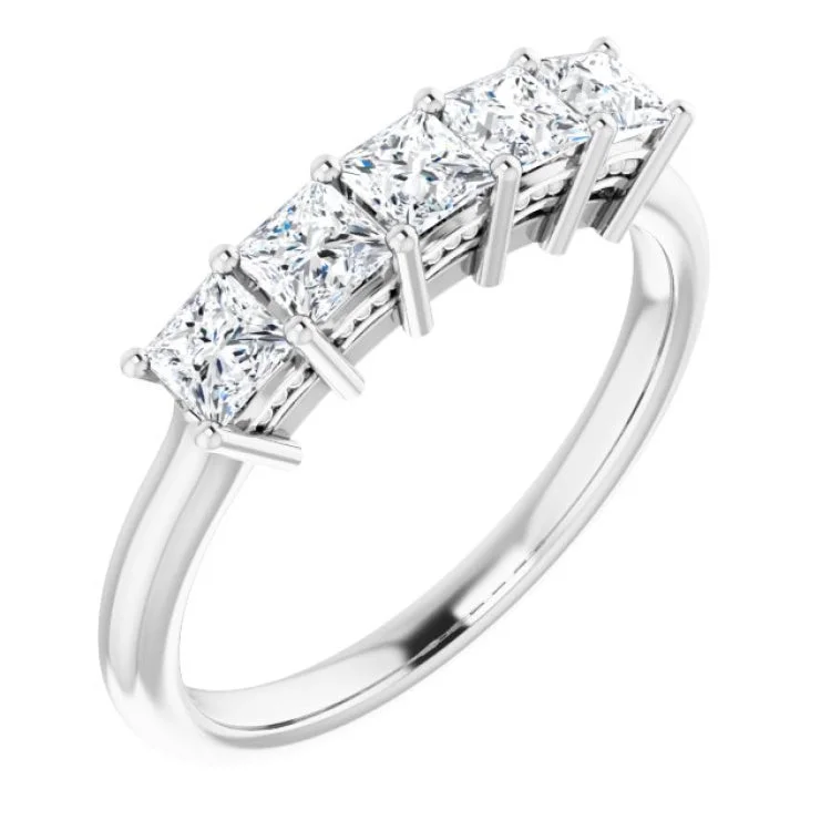 GraduationRings-Platinum 3/4 CTW Natural Diamond Anniversary Band