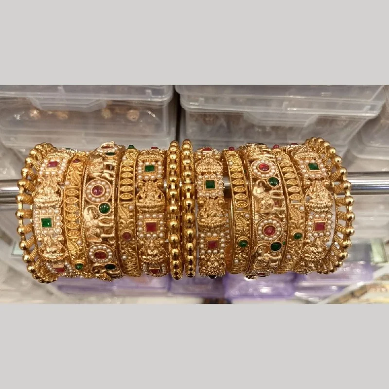 Stylish Bangles For Fashion Forward Women-Pooja Bangles Pota Stone & Pearls  Bangles