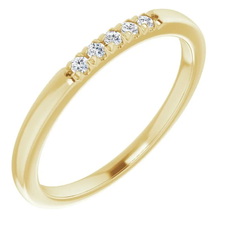 FamilyRings-14K Yellow .07 CTW Natural Diamond Anniversary Band