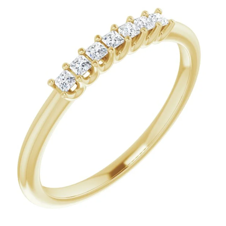 FiligreeRings-14K Yellow 1/6 CTW Natural Diamond Anniversary Band