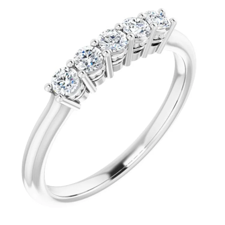 ReptileRings-14K White 1/3 CTW Natural Diamond Anniversary Band