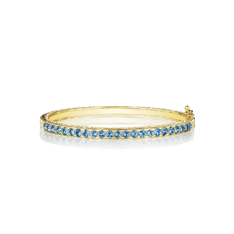 PersonalizedBracelets-Aquamarine Bangle