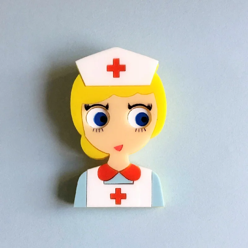 Elegant wedding brooch-NURSE JUDY Acrylic brooch