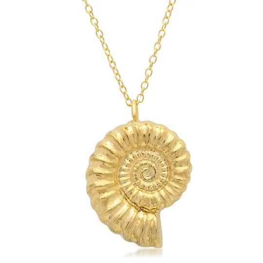 Wedding Jewelry Necklaces for Brides-Ammonite Necklace