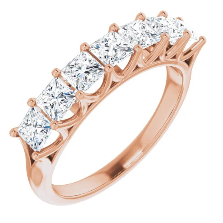 GrandfatherRings-14K Rose 1 3/8 CTW Natural Diamond Anniversary Band