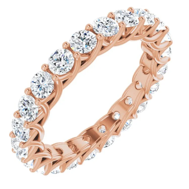 PetRings-14K Rose 2 1/5 CTW Diamond Eternity Band