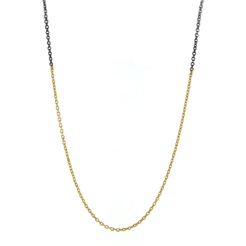 Statement Necklaces for Events-24K & Silver Chain Necklace