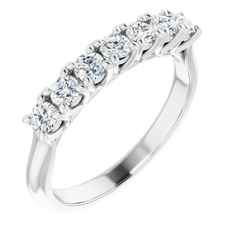 JungleRings-14K White 1/2 CTW Natural Diamond Seven-Stone Anniversary Band