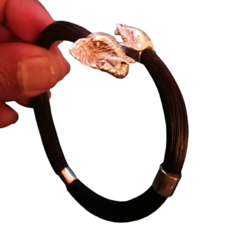 WomenBracelets-Elephant Hair Bypass Bangle